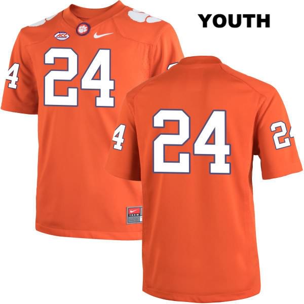 Youth Clemson Tigers #24 Nolan Turner Stitched Orange Authentic Nike No Name NCAA College Football Jersey DSE0346QZ